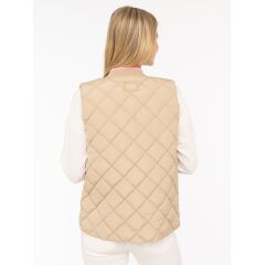 Zwillingsherz - Steppweste kurz - beige