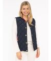 Zwillingsherz - Steppweste kurz "Classic Diamond"- marine