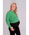 Love2Wait - Cropped Strickpulli - green