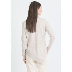 Attesa - Rollkragen Pulli Andrea sand -  one size