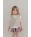 Halfen - Kids Grobstrick-Weste m. Bändchen - beige