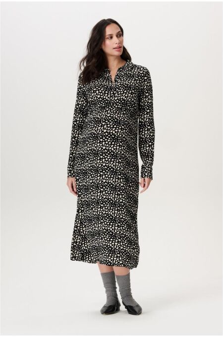 Noppies - Fureso Nursing Dress l.sleeve w. all over print - Minimal Dot