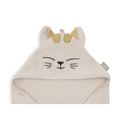 Jollein - Kapuzentuch Frottee 75x75cm Charlie Cat