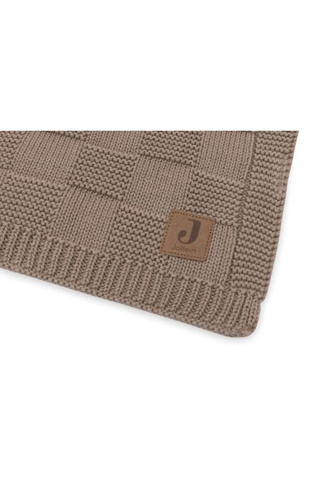 Jollein - Decke Wiege 75x100cm Box Knit Milky Coffee GOTS