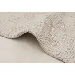 Jollein - Decke Wiege 75x100cm Warm Sand/Velvet GOTS