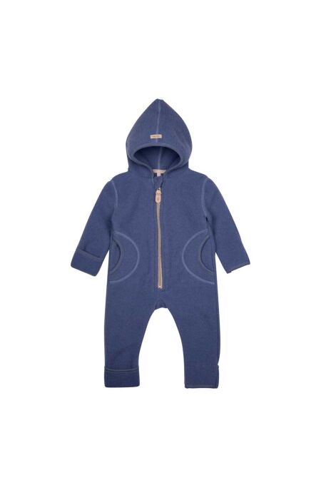 Pure Pure - Baby-Overall Fleece - smoke-blue