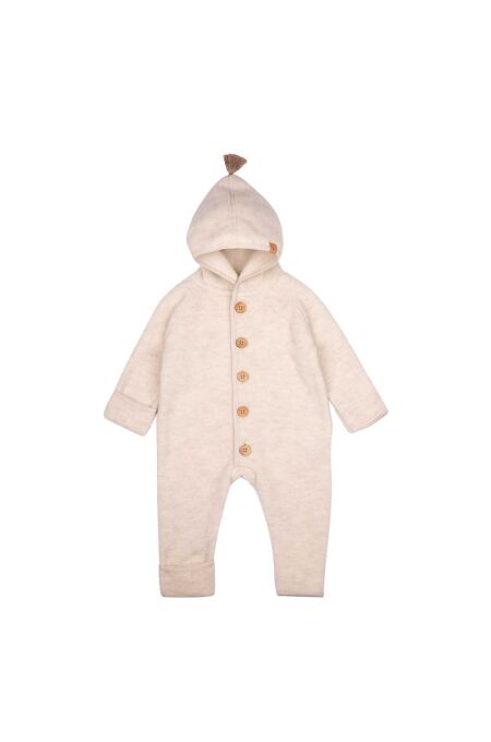 Pure Pure - Baby-Overall Fleece - woll-weiss