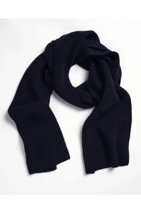 Halfen - kuscheliger Cashmere Strickschal - marine