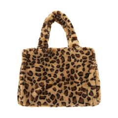 Zwillingsherz - Shopper Fake Fur "Leo"- brown