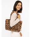 Zwillingsherz - Shopper Fake Fur "Leo"- brown