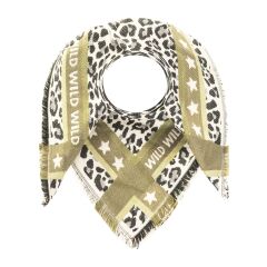 Zwillingsherz - Vierecktuch mit Wolle "Wild Star...