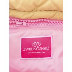 Zwillingsherz - Stepptasche "Smile" - beige