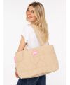 Zwillingsherz - Stepptasche "Smile" - beige