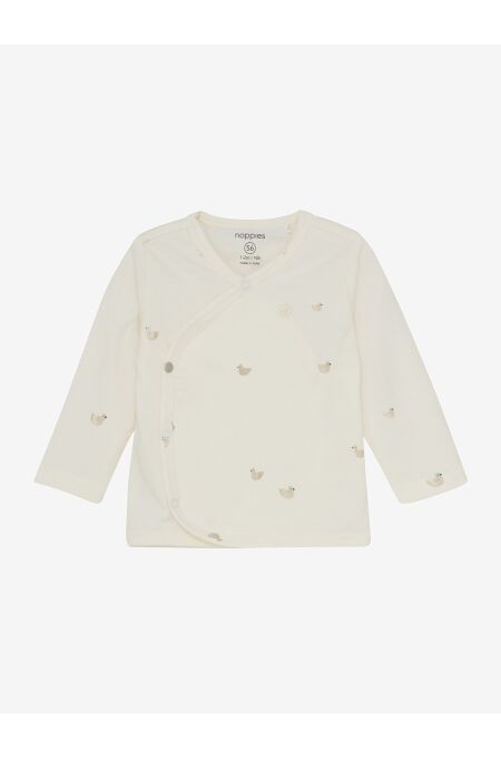 Noppies Baby - Wickeloberteil - langarm - animals pattern offwhite