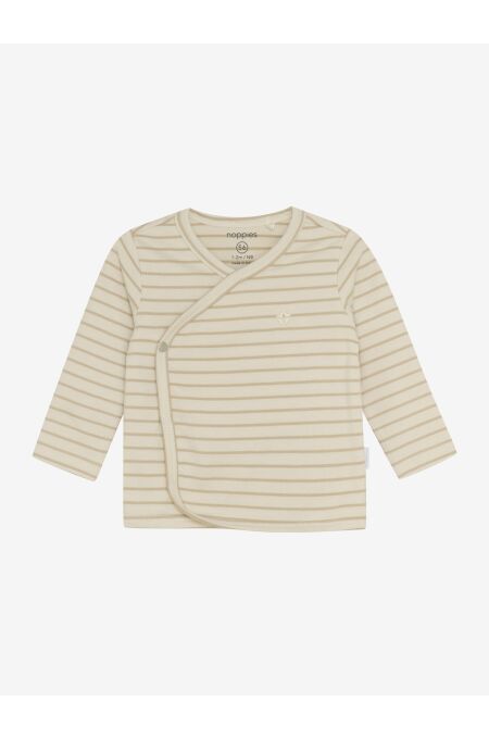 Noppies Baby - Wickeloberteil - langarm - stripe pattern off white