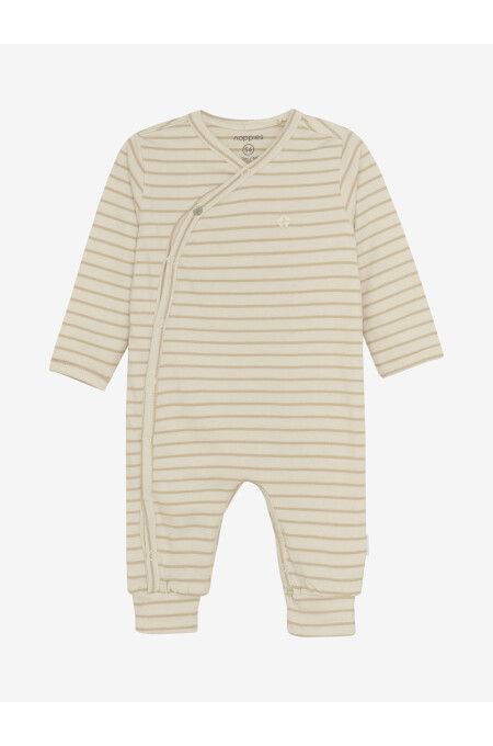 Noppies Baby - U Playsuit Nolan long sleeve - stripe pattern - off white