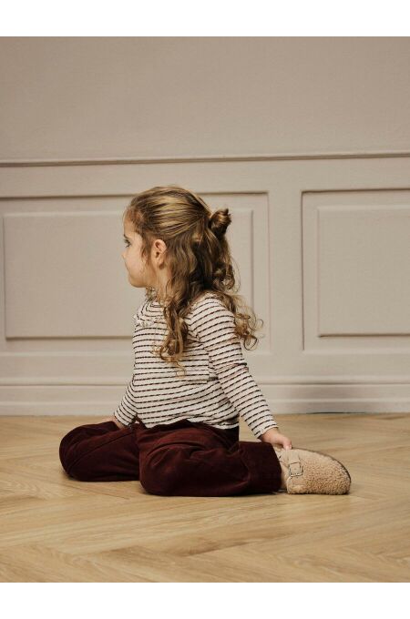 LilAtelier - Wide Leg Cord-Hose - hot chocolate