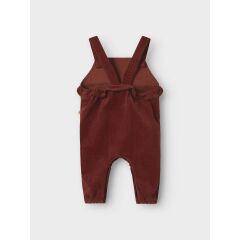 LilAtelier - Cord Latzhose mit Rüsche - hot chocolate