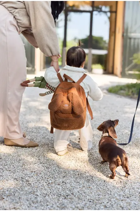 Jollein - Kinderrucksack - Diego Dog - darkbrown