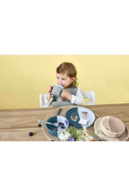 Lässig - Kinderteller Silikon - Tiny Team - Hund