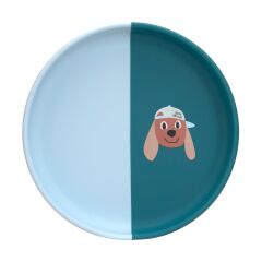 Lässig - Kinderteller Silikon - Tiny Team - Hund