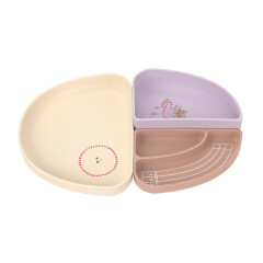 Lässig - Kinder Menüteller Silikon (3-teilig) - Tiny Team, Katze