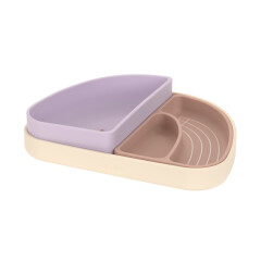 Lässig - Kinder Menüteller Silikon (3-teilig) - Tiny Team, Katze