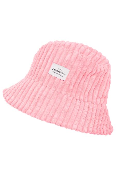 Zwillingsherz - Bucket Hat "Cord" - rosa