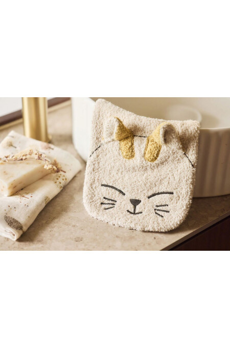 Waschhandschuh Frottee Katze Pets