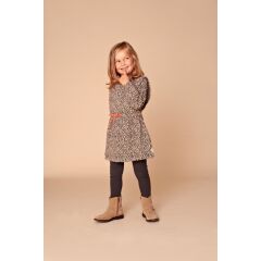 Stains&Stories- Girls Leo Sweat-Kleid - leo beige