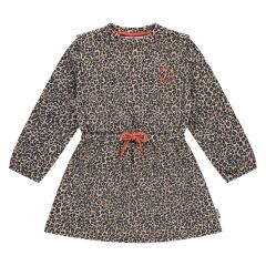 Stains&Stories- Girls Leo Sweat-Kleid - leo beige