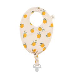 Woolyorganic - Dreieckstuch mit Schnullerhalter - Orangen...