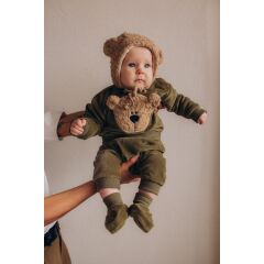 Woolyorganic - Teddy-Sweater - GOTS - tea leaf / savannah