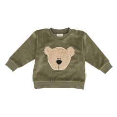 Woolyorganic - Teddy-Sweater - GOTS - tea leaf / savannah