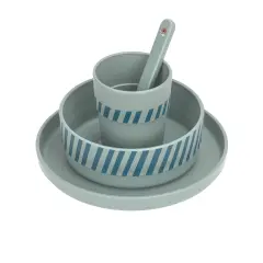 Lässig - Kindergeschirr Set (Teller, Schüssel, Becher, Löffel) - Tiny Team, Hund