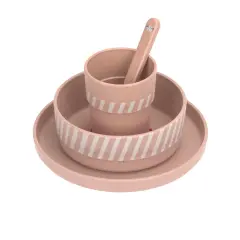 Lässig - Kindergeschirr Set (Teller, Schüssel, Becher, Löffel) - Tiny Team, Katze