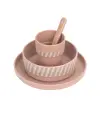 Lässig - Kindergeschirr Set (Teller, Schüssel, Becher, Löffel) - Tiny Team, Katze