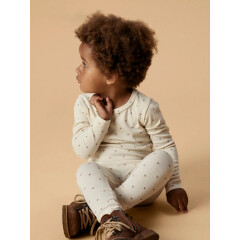 LilLAtelier - Legging mit Herzenprint - turtledove/heart