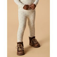 LilLAtelier - Legging mit Herzenprint - turtledove/heart