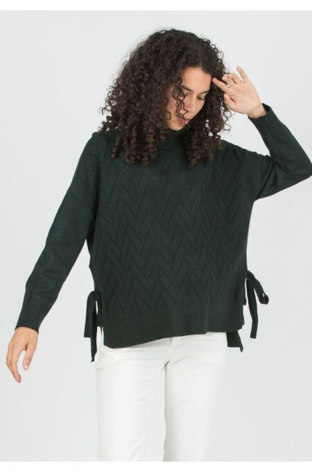 Attesa - Stillpullover Allison -  one size - dark geen
