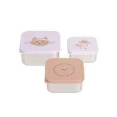 Lässig - Snackbox Kinder (3er Set) - Edelstahl...