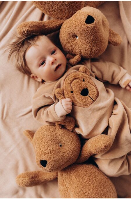 Woolyorganic - Soft Toy Teddy - caramel brown
