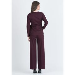 Attesa - Stoffhose - Farbe: bordeaux