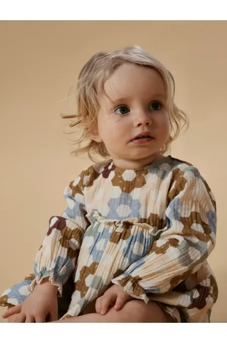 LILAtelier - Baby Musselin Bodykleid - coconut milk