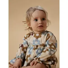 LILAtelier - Baby Musselin Bodykleid - coconut milk