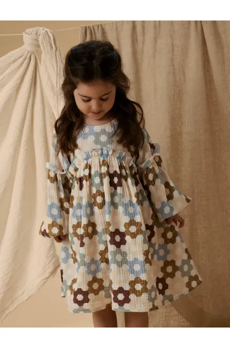 Lill´Atelier - Kleinkind Musselin Kleid - coconut milk