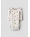 LILAtelier - zuckersüßer Babybody langarm - coconut milk/flower mix