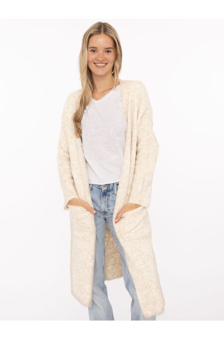 Zwillingsherz - XXL Wollmix Cardigan "Kuschel"- creme