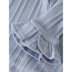 LILAtelier - Legging m. Rüsche - Zen Blue