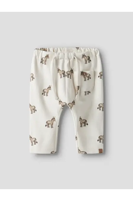 LILAtelier - Baby Hose Esel Print - Coconut Milk/Donkey